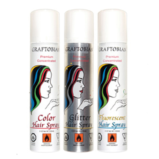 Graftobian Fluorescent Concentrated 150ml Hairspray Glitter