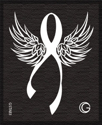 Picture of Basic - HD Stencil -  Winged Ribbon - AB3 (4pc/pk)