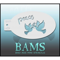 Picture of Bad Ass Mini Holiday Stencil - Peace Doves - H01