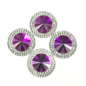 Picture of Double Round Gems - Purple - 20mm (4 pc.) (SG-DRPL)