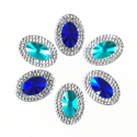 Picture of Double Oval Gems - Marine Set - 13x18mm (6 pcs) (AG-DO5)