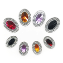 Picture of Multi Double Oval Gems - Spooky Set - 9x14mm & 13x18mm (8 pcs) (AG-MDO3)