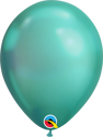 Picture of 7" Qualatex Chrome Green round balloons - (100/bg)