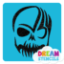 Picture of Tribal Skull Glitter Tattoo Stencil - HP-130 (5pc pack)