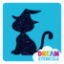 Picture of Wicked Cat Glitter Tattoo Stencil - HP-194 (5pc pack)