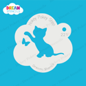 Picture of Playful Kitten With Butterfly  - Dream Stencil - 221