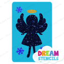 Picture of Christmas Angel Glitter Tattoo Stencil - HP-216 (5pc pack)