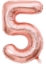 Picture of 40'' Foil Balloon Shape Number 5 - Rose Gold (1pc)