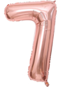 Picture of 40'' Foil Balloon Shape Number 7 - Rose Gold (1pc)