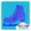 Picture of Figure Skates Glitter Tattoo Stencil - HP-335 (5pc pack)