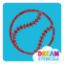 Picture of Baseball - 1 Glitter Tattoo Stencil - HP-349 (5pc pack)