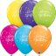 Picture of Qualatex 11'' Birthday Shining Star - Tropical Assortiment Latex Balloons 50/bag 