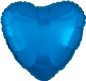 Picture of 17" Anagram Heart Foil Balloon - Metallic Blue (1pc) 
