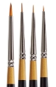 Picture of KingArt Original Premium Golden Taklon 9650 - Spotter Brushes - Set of 4 (B-015)
