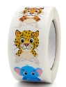 Picture of Sticker Roll - Jungle Animals - 500/roll