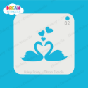 Picture of Kissing Swans - Dream Stencil - 82
