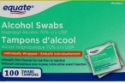 Picture of Equate 70% Isopropyl Alcohol Swabs  (100 swabs)