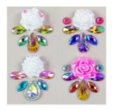 Picture of Face Gems - Self Adhesive Cluster - Dahlia & Roses Bling (4 pcs) (SAC-DRB)