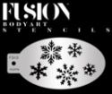 Picture of Fusion Let It Snow - Snowflakes Face Paint Stencil - FS03