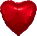 Picture of 17" Anagram Heart Foil Balloon - Metallic Red (1pc)