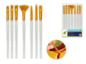 Picture of Artist Brush Set: Taklon Glitter Accent Series of 7 Clear Handle Gold Flake Versatile - AB360A