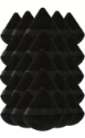 Picture of Triangle Powder Puffs - Black  Velour (25 PC) 