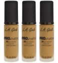 Picture of L.A. Girl PRO.Matte Foundation, Soft Honey Pack of 3 (30ml x3)  